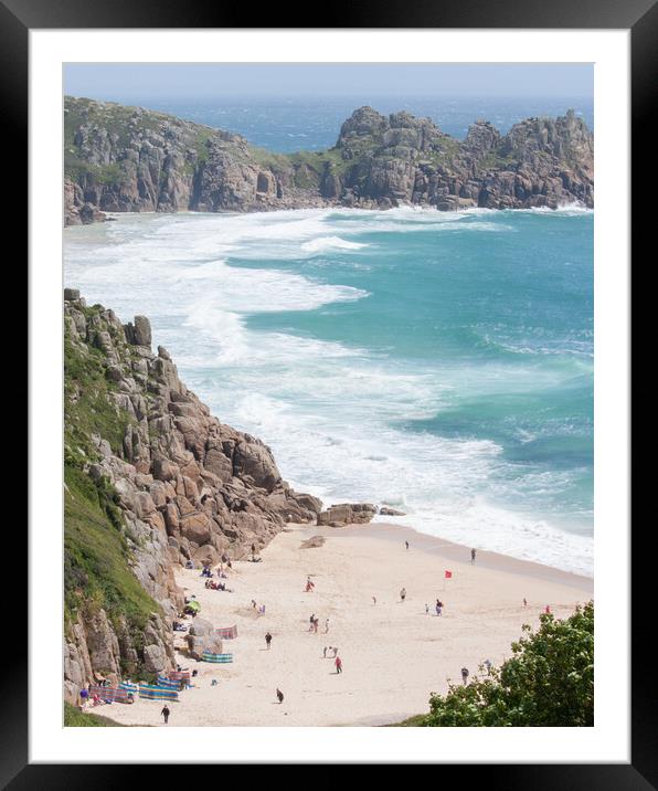 Porthcurno, Cornwall Framed Mounted Print by Graham Custance