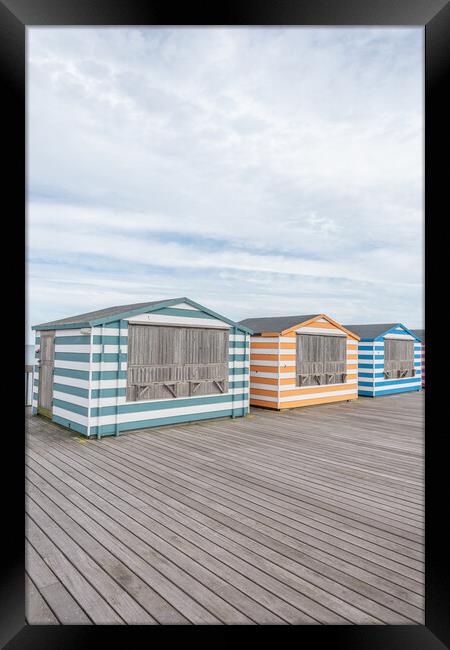 Hastings Beach Huts  Framed Print by Graham Custance