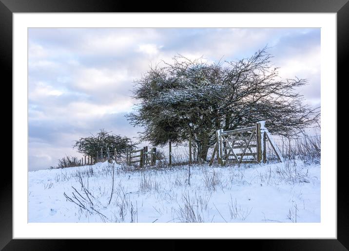 Ivinghoe Beacon in Winter Framed Mounted Print by Graham Custance