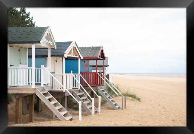 Wells-next-the-Sea Beach Huts Framed Print by Graham Custance