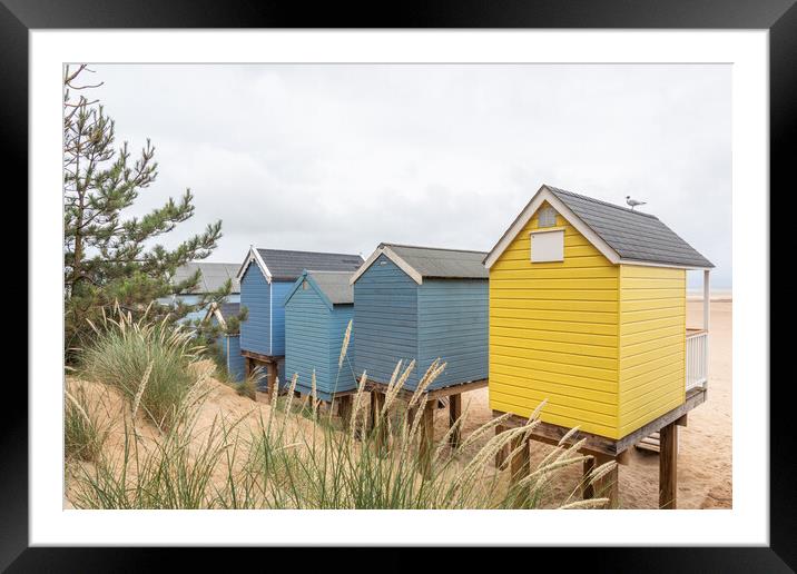 Wells-next-the-Sea Beach Huts  Framed Mounted Print by Graham Custance