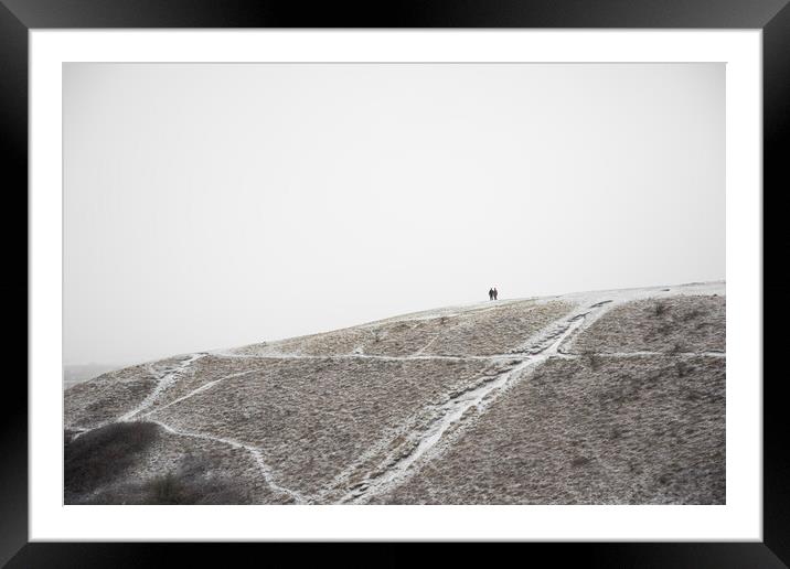 Dunstable Downs in Winter  Framed Mounted Print by Graham Custance