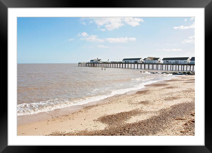 Southwold Pier  Framed Mounted Print by Graham Custance