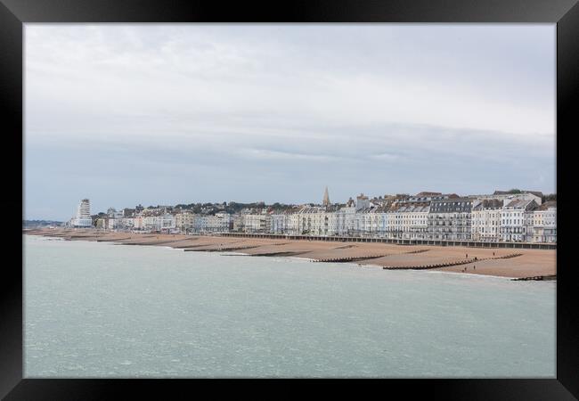 Majestic View of Hastings Seafront Framed Print by Graham Custance