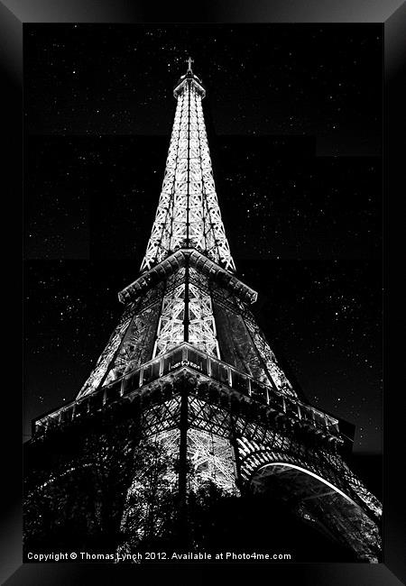 Eiffel Tower, Paris, under the stars Framed Print by Thomas Lynch