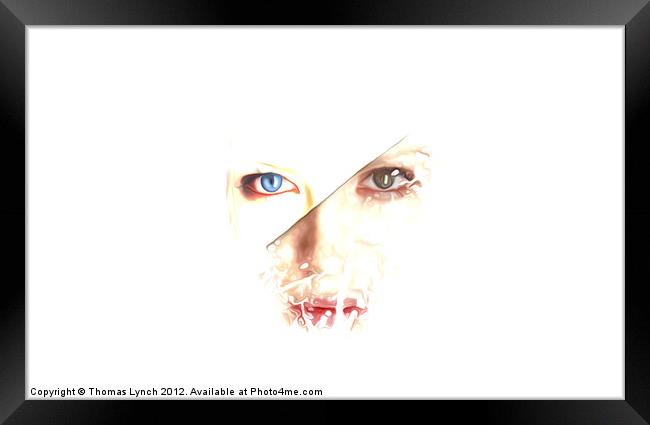 Woman of two faces Framed Print by Thomas Lynch