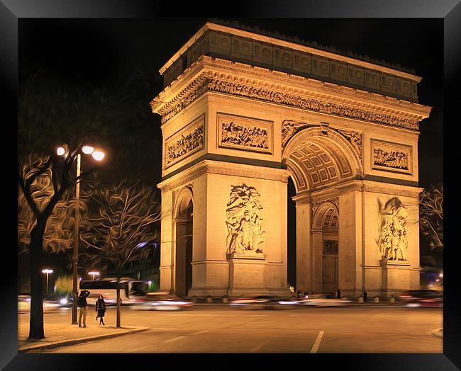 Arc De Triomphe, Place Charles de Gaulle, Paris Framed Print by Thomas Lynch