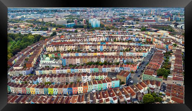 Coloured Houses Framed Print by Gary Horne