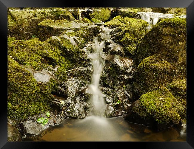 Waterfall in Spring 7 Framed Print by Darren Whitehead