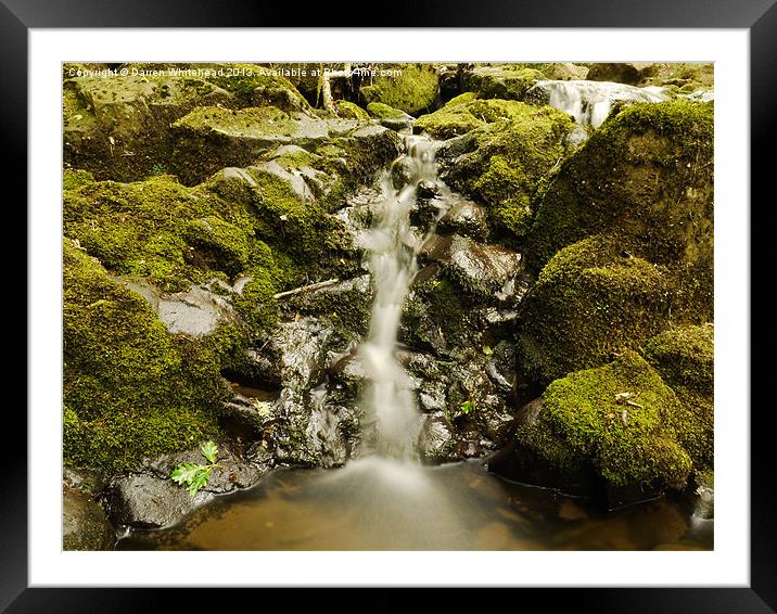 Waterfall in Spring 7 Framed Mounted Print by Darren Whitehead