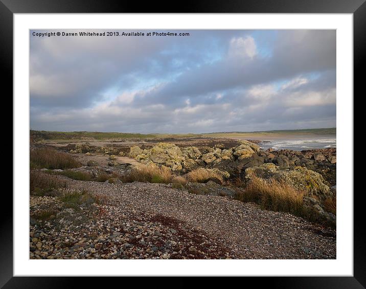 Moody Sky at Aberffraw Framed Mounted Print by Darren Whitehead