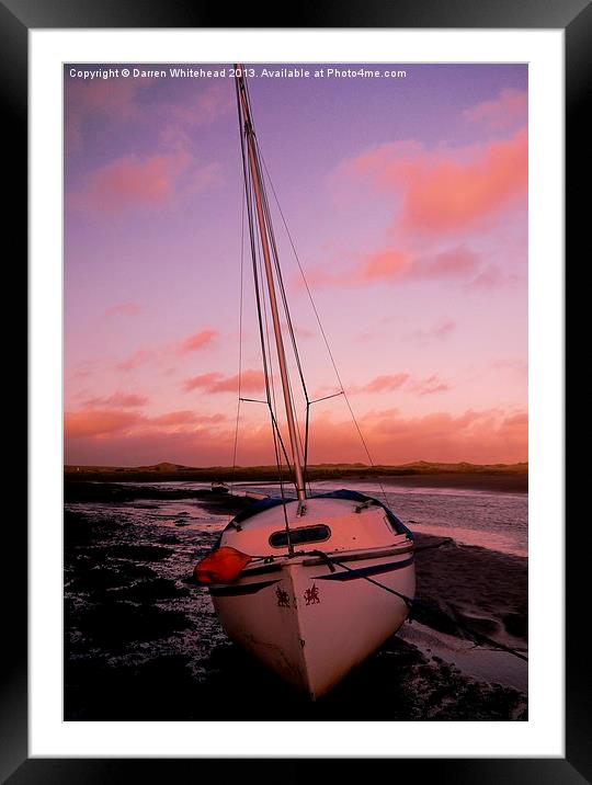 Stranded at Dusk Framed Mounted Print by Darren Whitehead