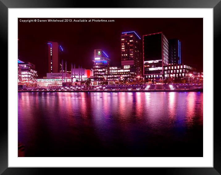 Reflections of Media City Framed Mounted Print by Darren Whitehead