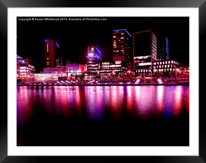 Reflections of Media City (improved) Framed Mounted Print by Darren Whitehead