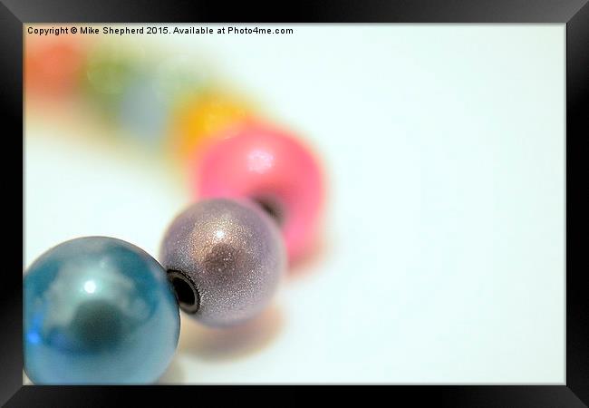 Pastel Beads Framed Print by Mike Shepherd