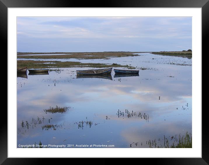 Brancaster Staithe at High Tide Framed Mounted Print by Shoshan Photography 