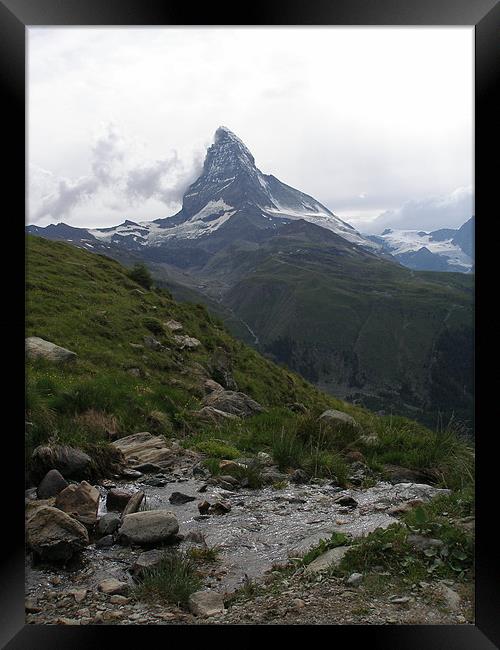 Nightfall at the Matterhorn  Framed Print by Shoshan Photography 