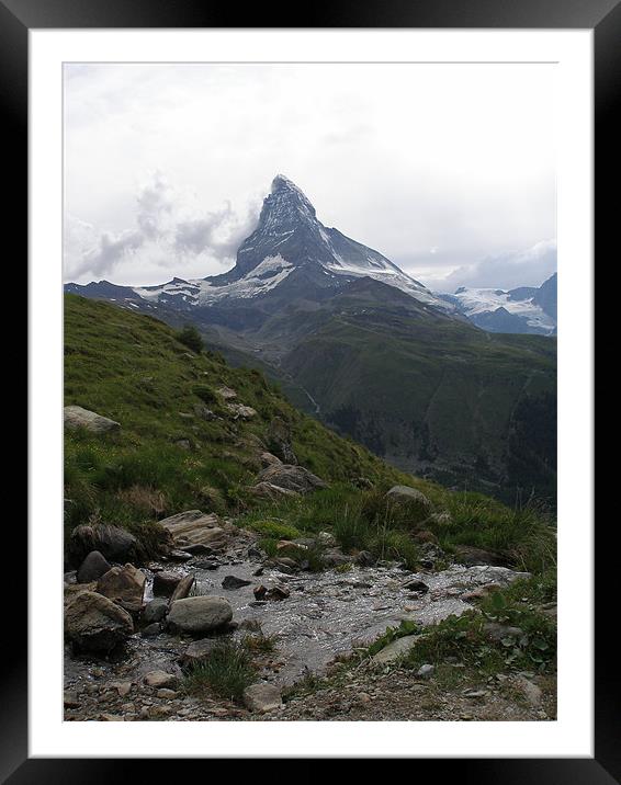 Nightfall at the Matterhorn  Framed Mounted Print by Shoshan Photography 