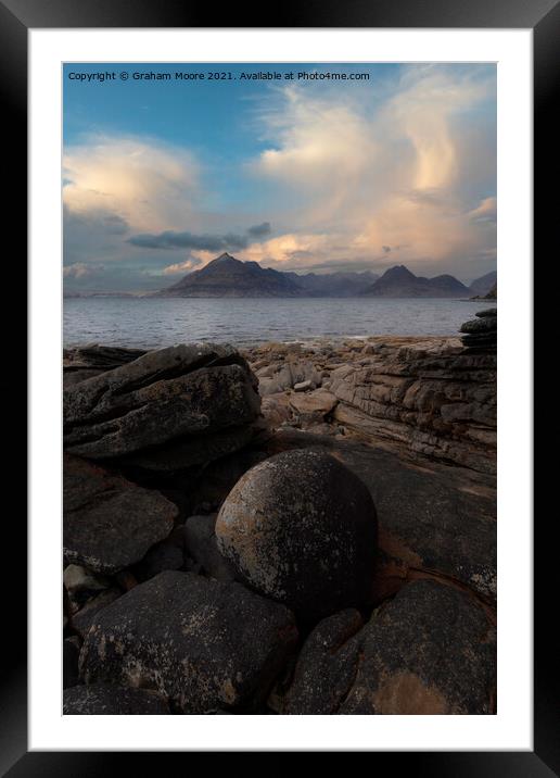 Elgol Isle of Skye sunset Framed Mounted Print by Graham Moore