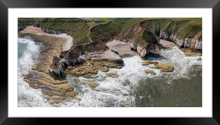 Thornwick Bay and Little Thornwick Framed Mounted Print by Graham Moore