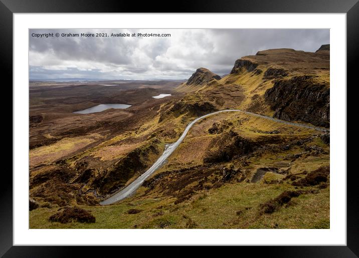 The Quiraing looking south Framed Mounted Print by Graham Moore