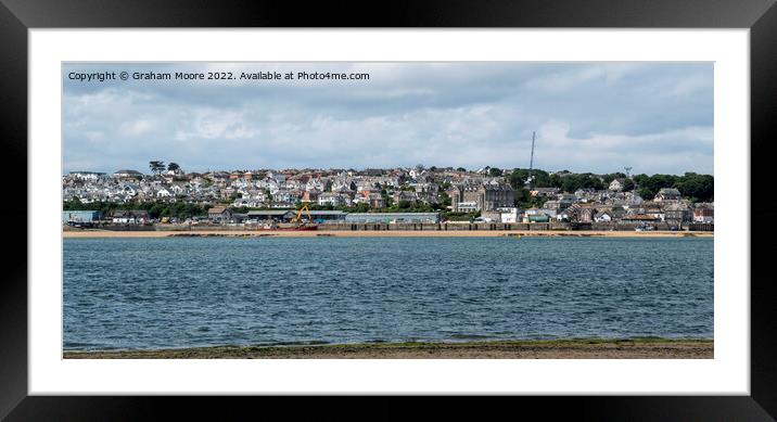 Padstow panorama Framed Mounted Print by Graham Moore