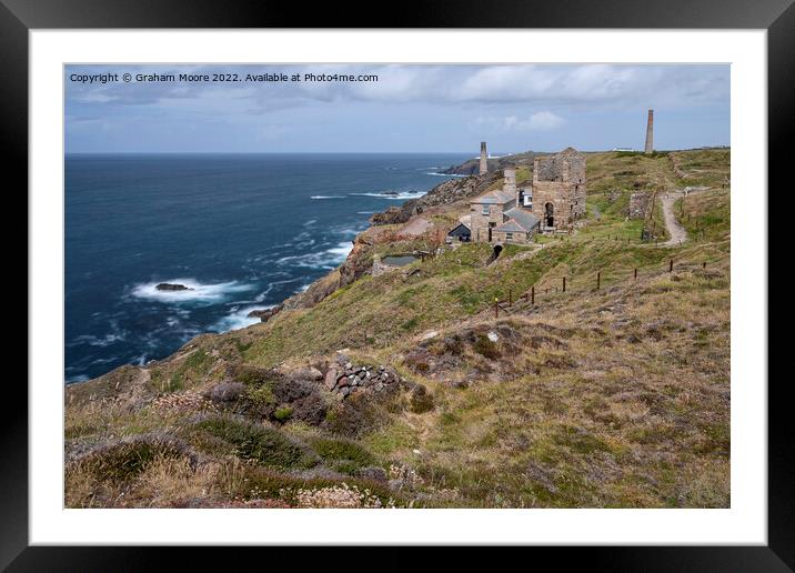 Levant tin mine Framed Mounted Print by Graham Moore