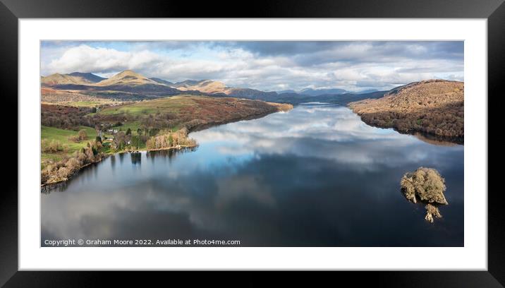 Coniston looking north pan Framed Mounted Print by Graham Moore