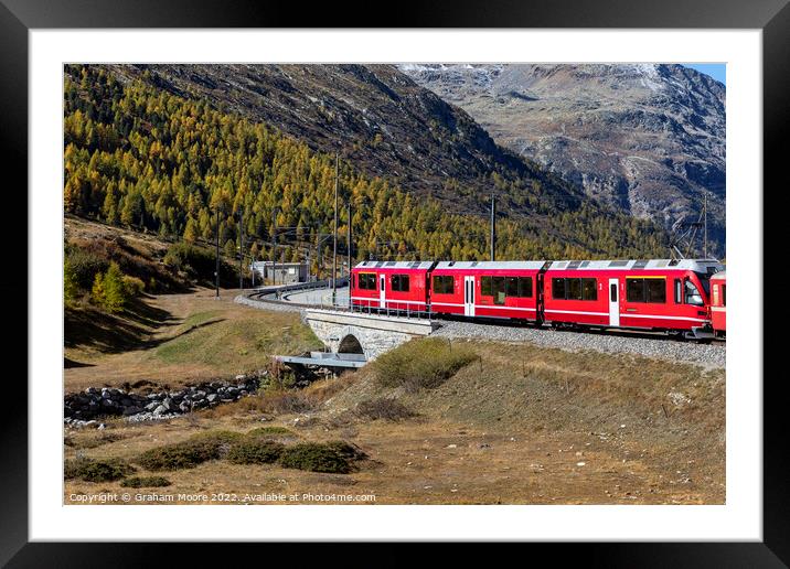 Bernina Diavolezza Framed Mounted Print by Graham Moore