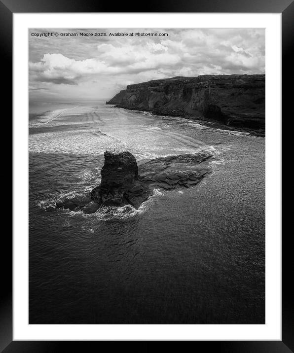 Black Nab elevated view monochrome Framed Mounted Print by Graham Moore