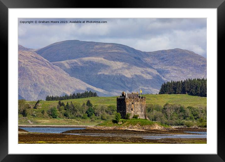 Castle Stalker Appin Scotland closeup Framed Mounted Print by Graham Moore
