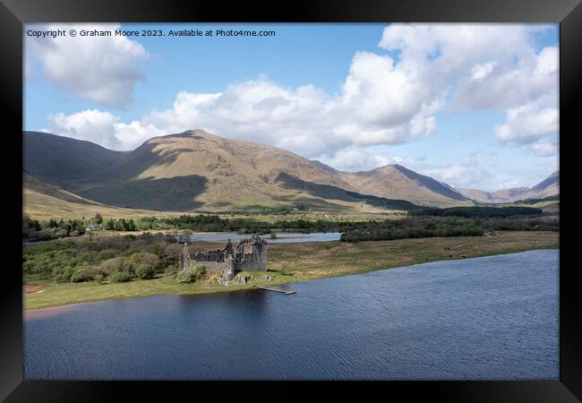 Kilchurn Castle elevated view Framed Print by Graham Moore