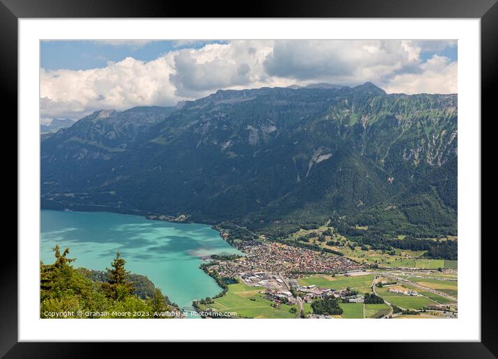 Interlaken and Lake Brienz Framed Mounted Print by Graham Moore