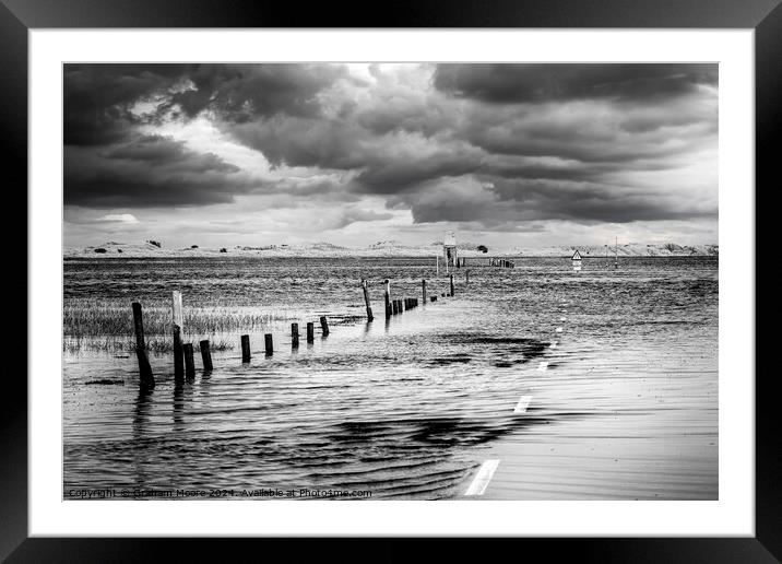Holy Island Causeway Framed Mounted Print by Graham Moore