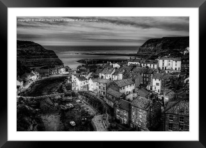Staithes evening Framed Mounted Print by Graham Moore