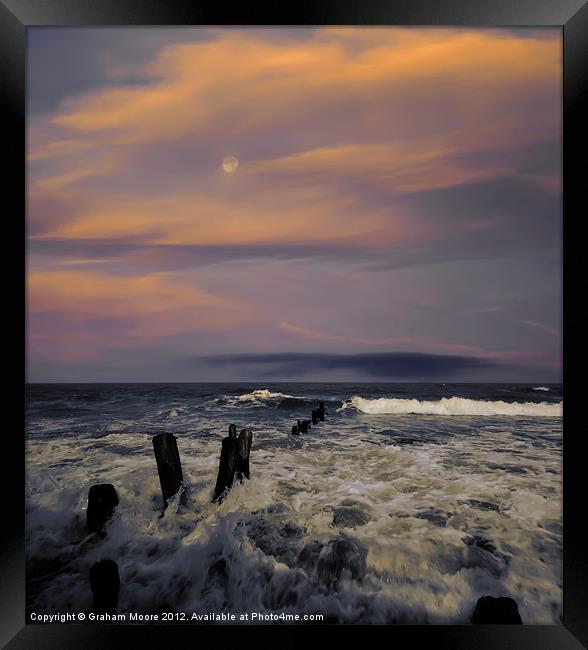 Evening Surf Framed Print by Graham Moore