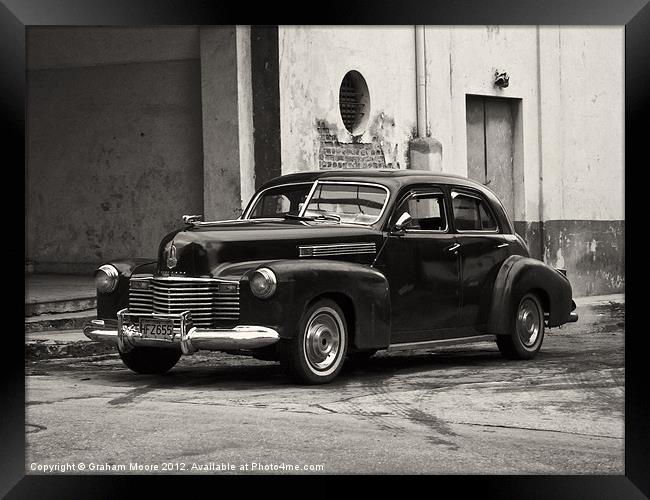 Vintage Cadillac, Cuba Framed Print by Graham Moore