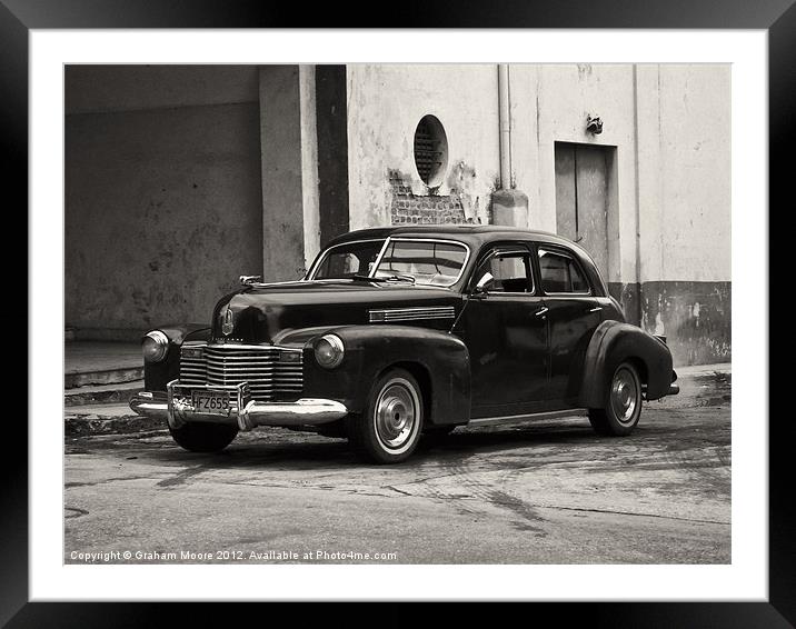 Vintage Cadillac, Cuba Framed Mounted Print by Graham Moore