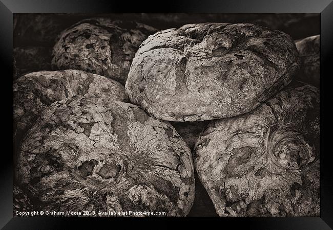 Rustic bread loaves Framed Print by Graham Moore