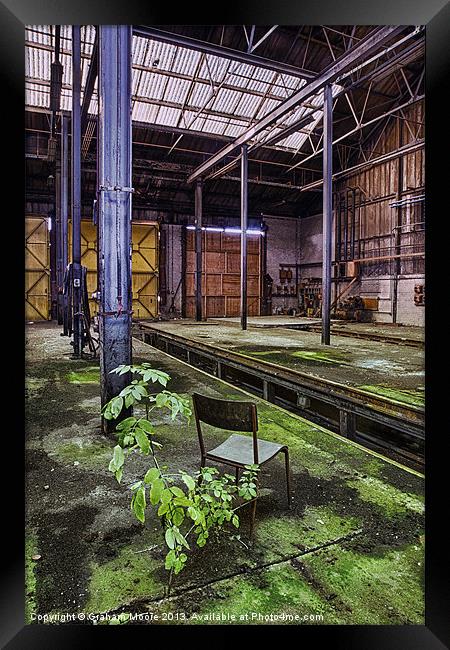 Decaying industrial building Framed Print by Graham Moore
