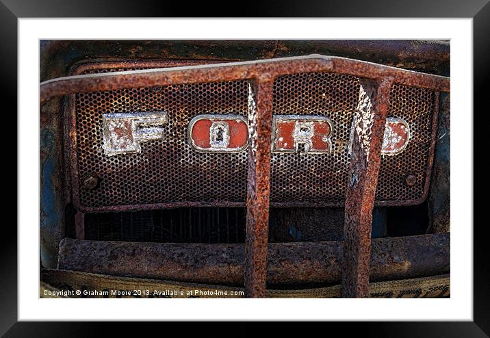 Ford tractor Framed Mounted Print by Graham Moore