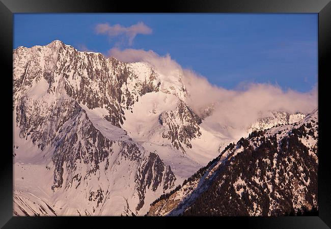 Mountains above Courchevel Framed Print by Graham Moore