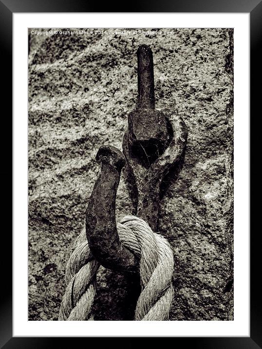 Rope on hook Framed Mounted Print by Graham Moore