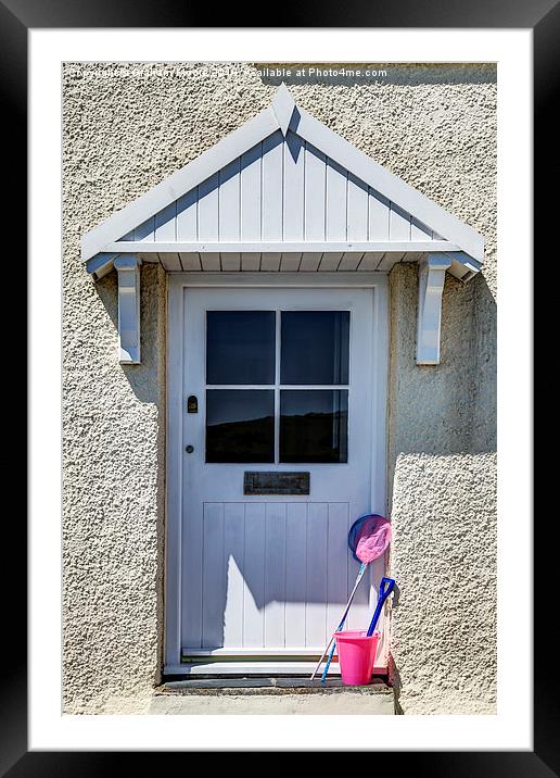 Door with bucket and spade Framed Mounted Print by Graham Moore
