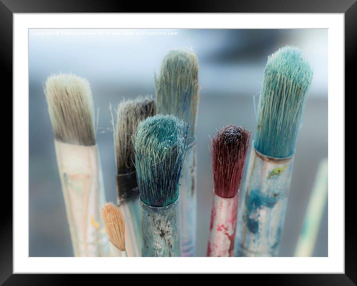 Artists paint brushes Framed Mounted Print by Graham Moore
