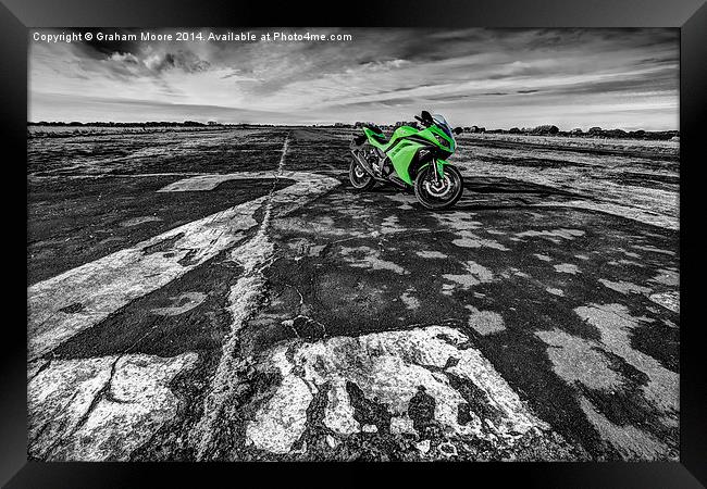 Sports motorbike Framed Print by Graham Moore