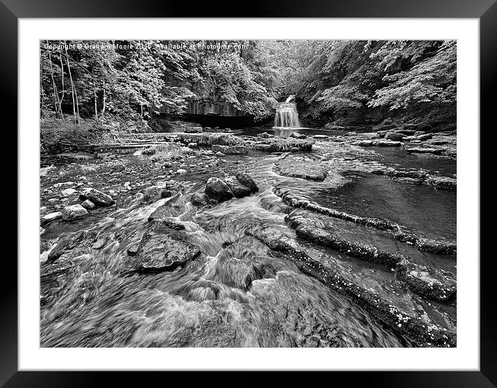 West Burton Falls Framed Mounted Print by Graham Moore