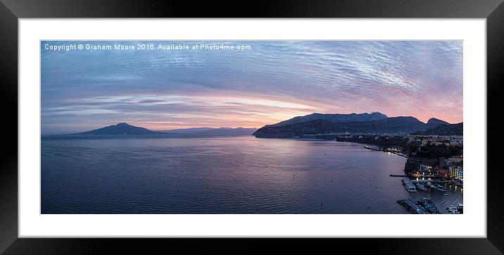 Sorrento  sunrise Framed Mounted Print by Graham Moore