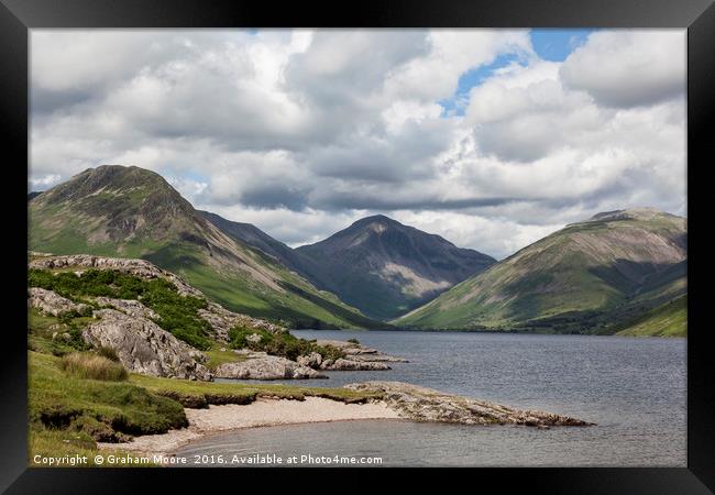 Wastwater and Great Gable Framed Print by Graham Moore