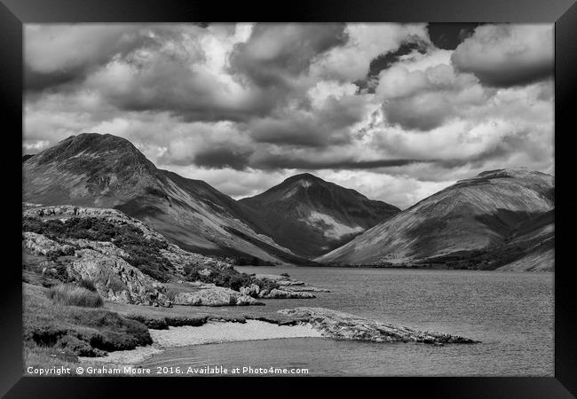 Wastwater and Great Gable Framed Print by Graham Moore